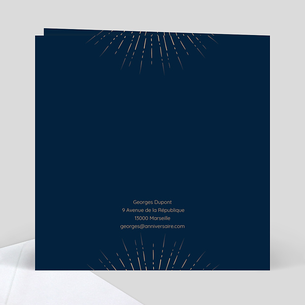 Invitation Anniversaire Feux Artifices Verso
