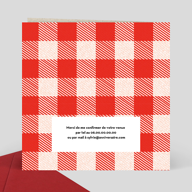 Invitation Anniversaire Printemps Verso