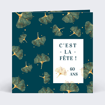 Invitation Anniversaire Adulte Délicats Ginkgos