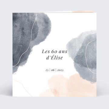 Invitation Anniversaire Adulte Douce Couleur