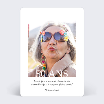 Invitation Anniversaire Adulte Typographie Âge