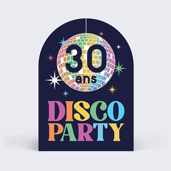 Invitation anniversaire Fête disco