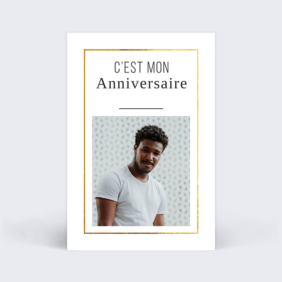 Invitation Anniversaire Adulte Filet d'Or Photo