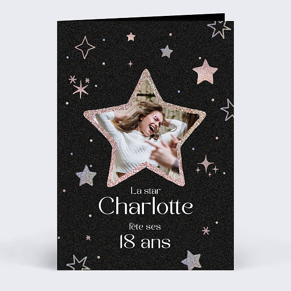 Invitation anniversaire Silver Star