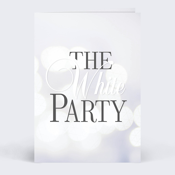 Invitation Anniversaire Soir e Blanche