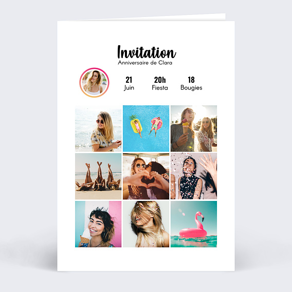 Invitation Anniversaire Adulte Tendance
