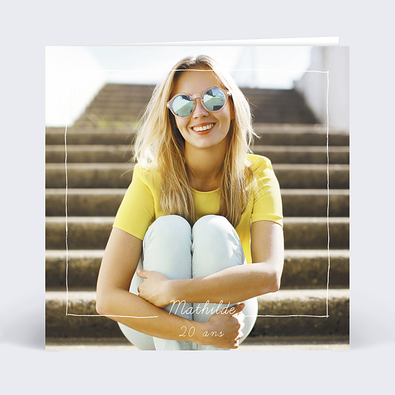 Invitation Anniversaire Adulte Trait de crayon