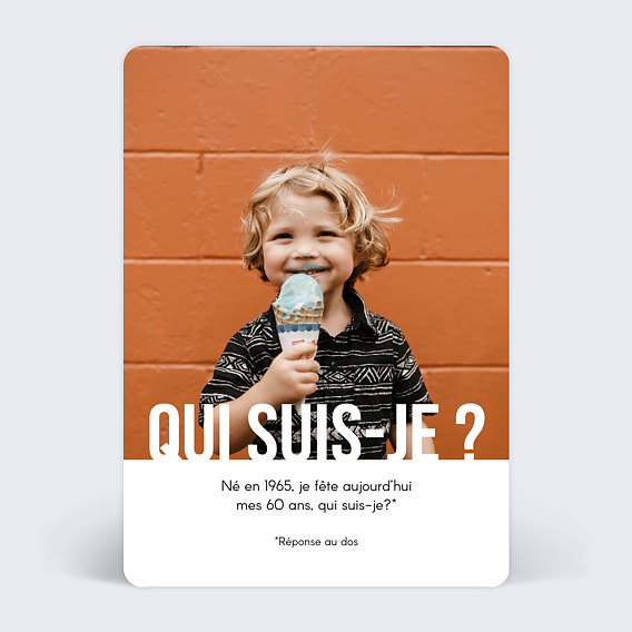 Invitation Anniversaire Adulte Typographie Blanc