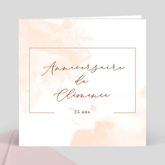 Invitation Anniversaire Adulte Watercolor