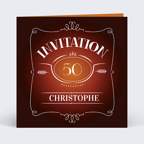 Invitation Anniversaire Adulte Whisky
