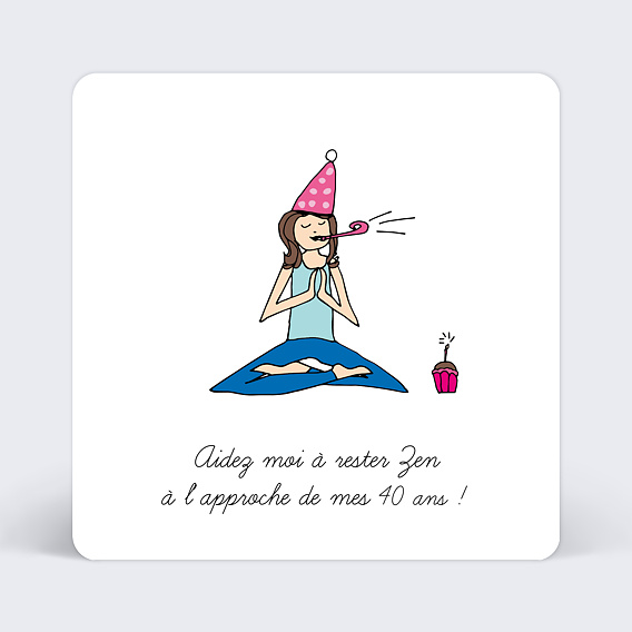 Invitation Anniversaire Adulte Yoga Yogi