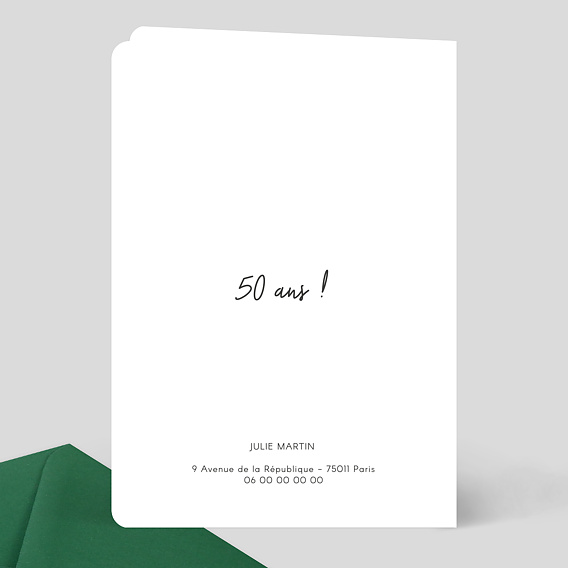 Invitation anniversaire Multi Photos  Verso