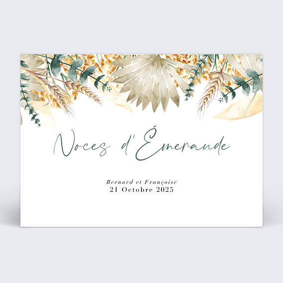 Invitation anniversaire mariage Bohemia