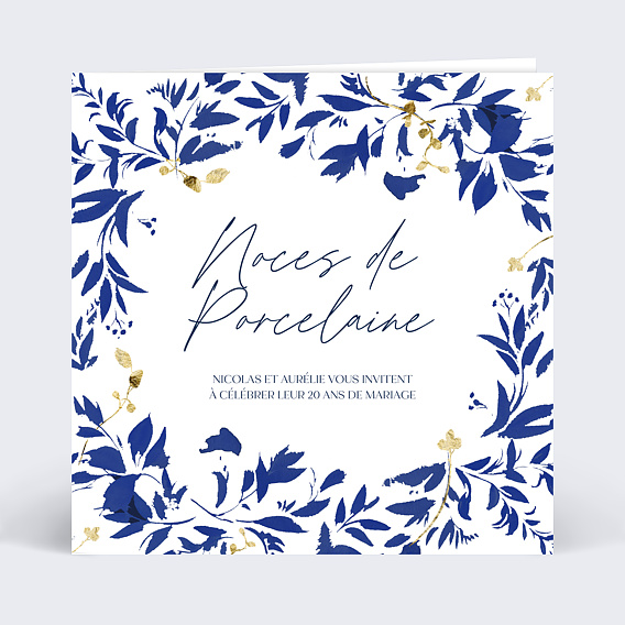 Invitation anniversaire mariage Esprit Azulejos