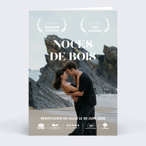 Invitation anniversaire mariage Grande affiche