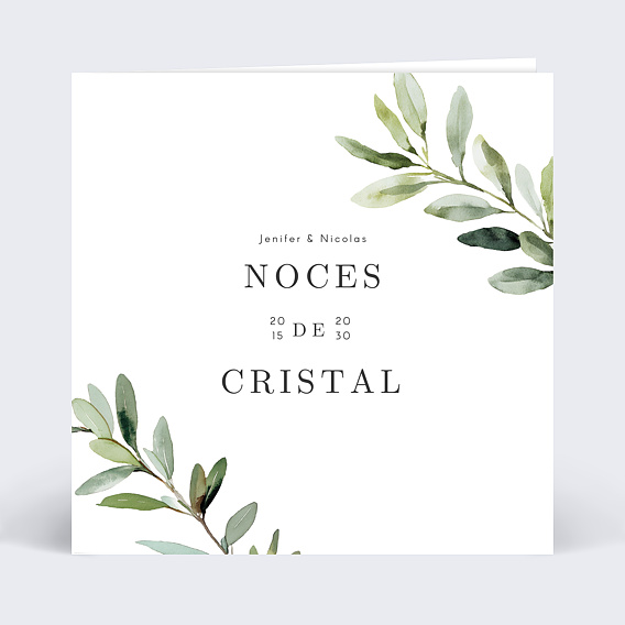 Invitation anniversaire mariage Olivier éternel