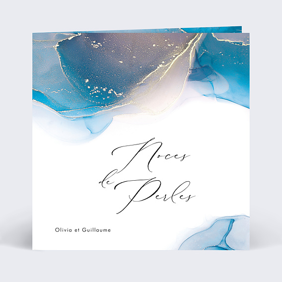Invitation anniversaire mariage Opaline