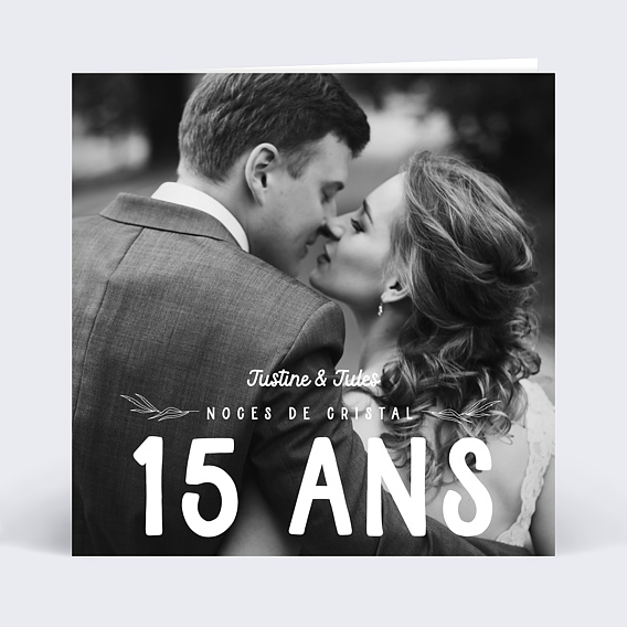 Invitation anniversaire mariage Photo mariage 15 ans
