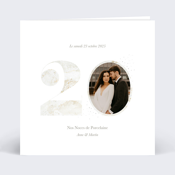 Invitation anniversaire mariage Photo souvenir 20