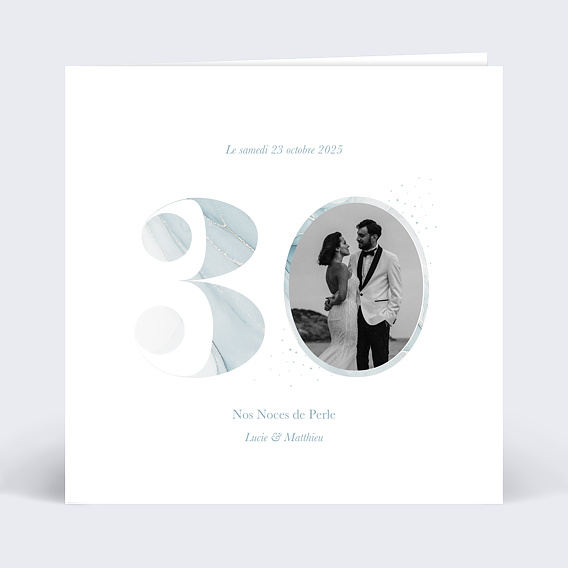Invitation anniversaire mariage Photo souvenir 30