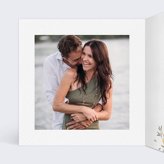 Invitation anniversaire mariage Idylle Bucolique Intérieur Gauche