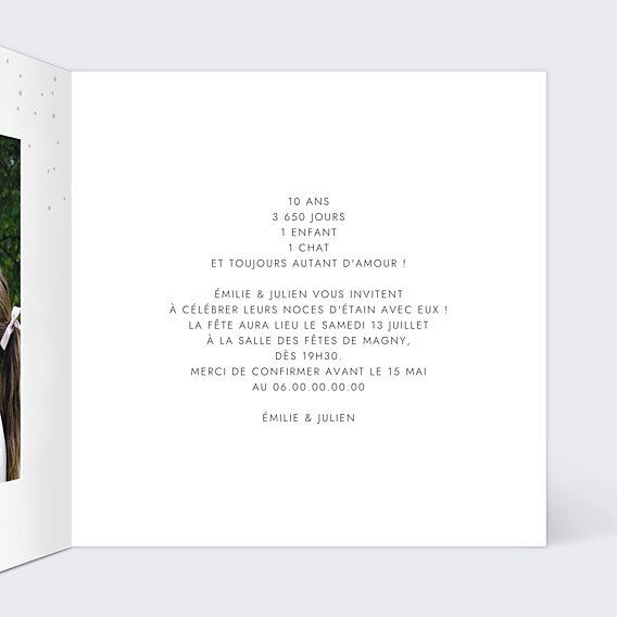 Invitation anniversaire de mariage Levons nos Verres Chiffres