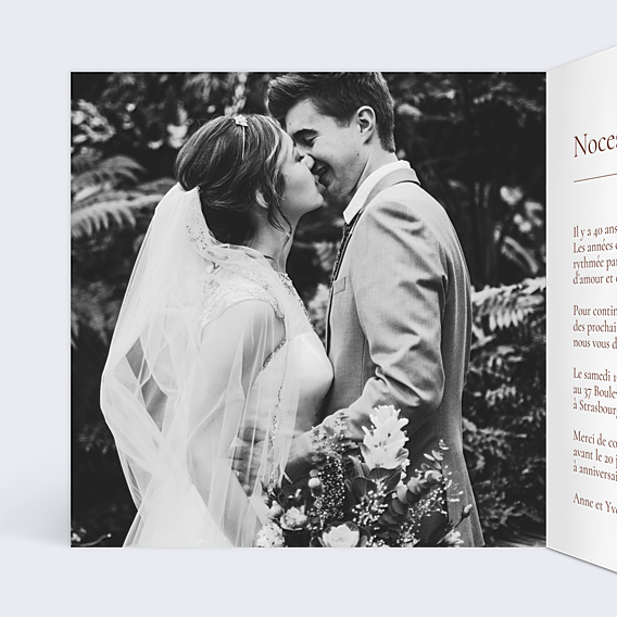 Invitation anniversaire de mariage Portrait en aquarelle