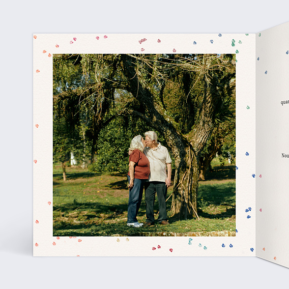 Invitation anniversaire mariage Toujours mariés Intérieur Gauche