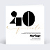 Invitation anniversaire mariage 40 ans Moderne