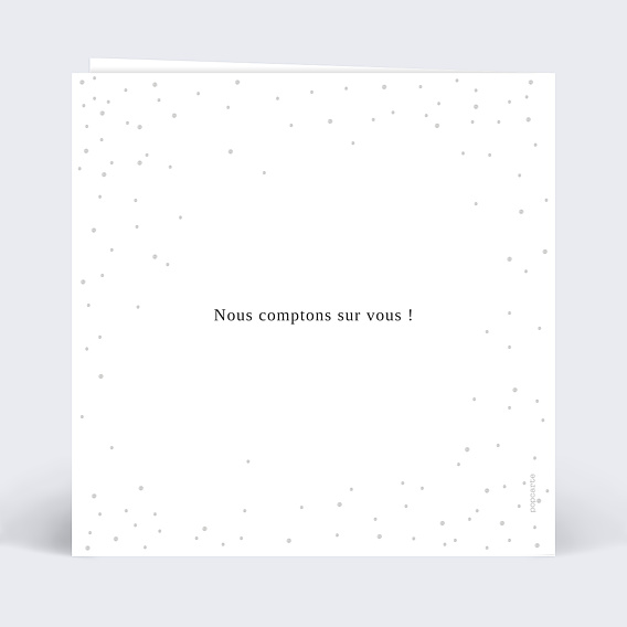 Invitation anniversaire mariage Levons nos Verres Chiffres Verso