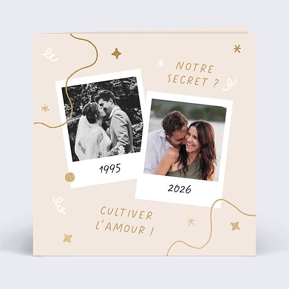 Invitation anniversaire mariage Cultiver l’amour