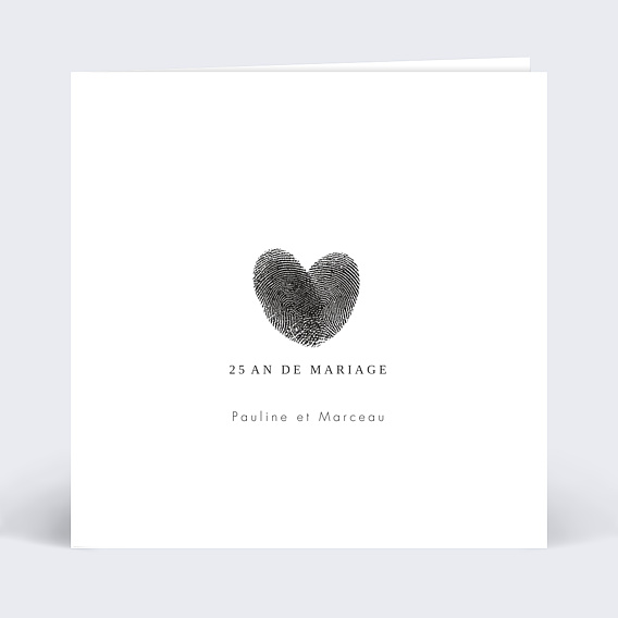 Invitation anniversaire mariage Petit Coeur