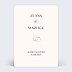 Invitation anniversaire mariage Alliances Minimalistes