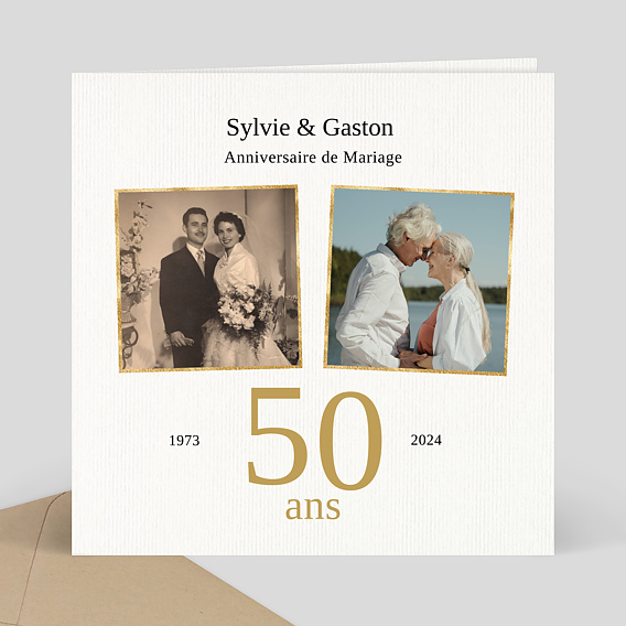 Invitation anniversaire de mariage Carte classique et vintage 