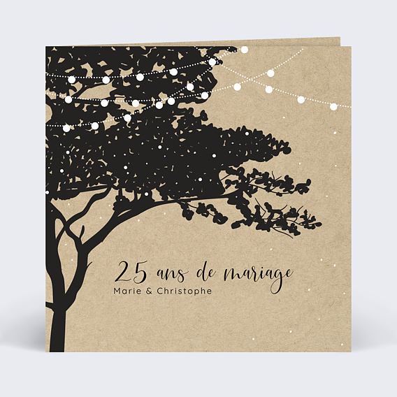 Invitation anniversaire mariage Arbre