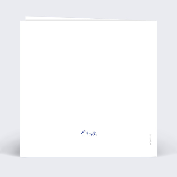 Invitation anniversaire mariage Esprit Azulejos Verso