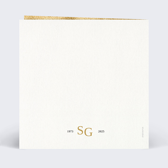 Invitation anniversaire mariage Décennie Verso