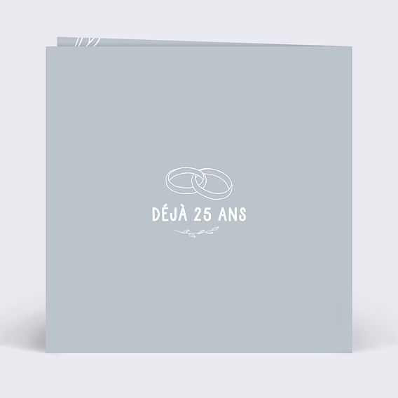 Invitation anniversaire mariage Photo mariage 25 ans Verso
