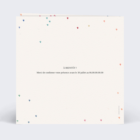 Invitation anniversaire mariage Toujours mariés Verso