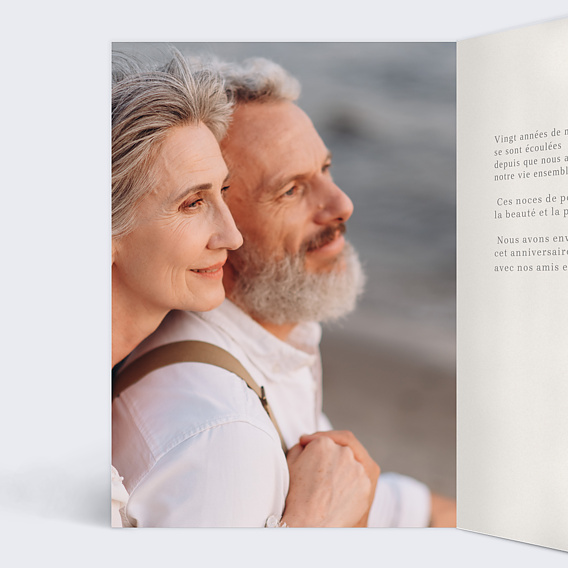 Invitation anniversaire de mariage Cygnes en coeur