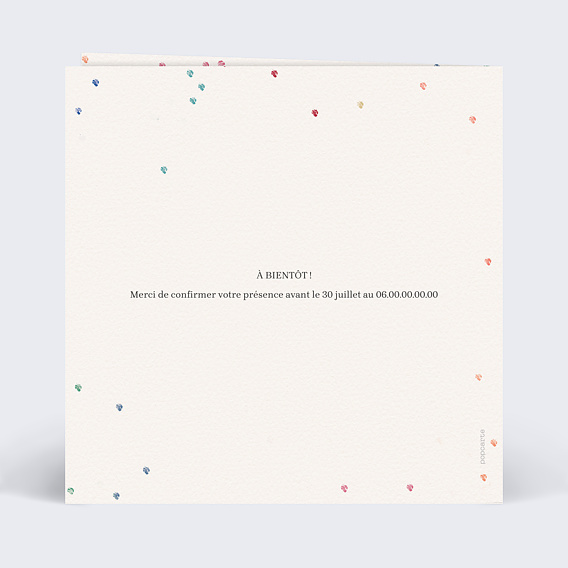 Invitation anniversaire mariage Toujours mariés Verso