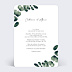 Invitation anniversaire mariage Branche d'Eucalyptus Verso