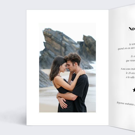 Invitation anniversaire mariage Grande affiche Intérieur Gauche