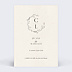 Invitation anniversaire de mariage Initiales Rafinées