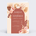 Invitation anniversaire mariage Arche bohème terracota