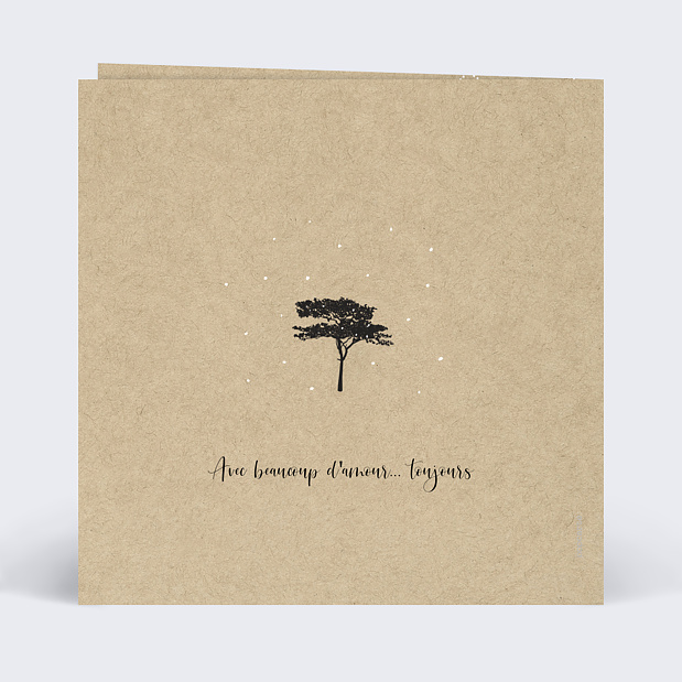 Invitation Anniversaire de Mariage Arbre Verso