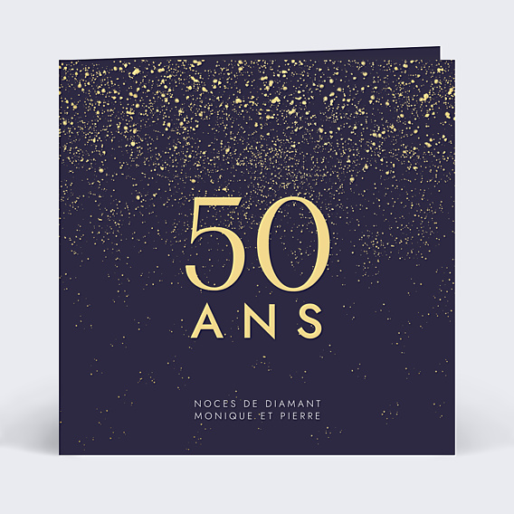 Invitation anniversaire mariage Pluie de Fête
