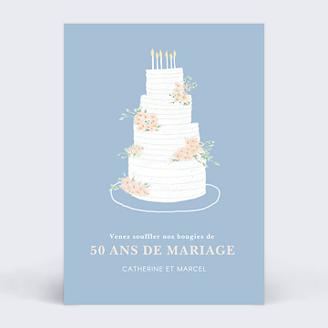 Invitation anniversaire de mariage Pice Monte