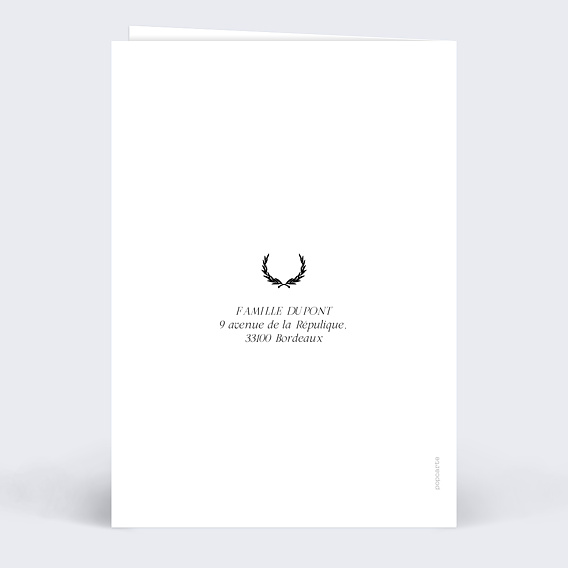 Invitation anniversaire mariage Grande affiche Verso