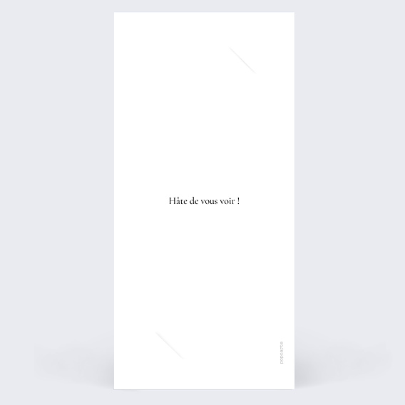 Invitation anniversaire mariage Cadre Ocre Eucalyptus Verso